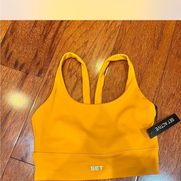 SET ACTIVE Tops - SET Active Yellow Sports Bra